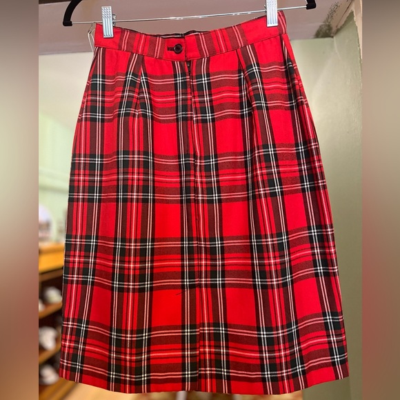 Vintage red plaid skirt, 25/xs - Picture 7 of 7